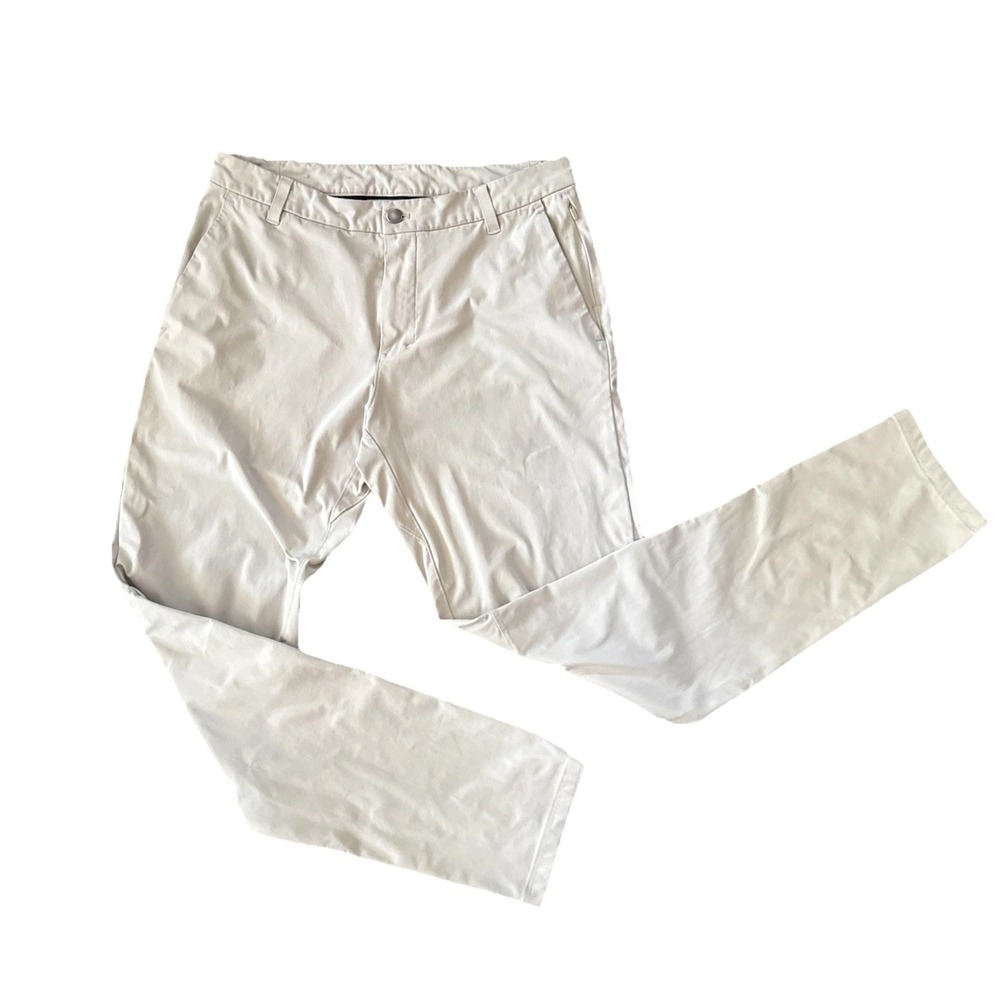 Lululemon Pants Men 32x32 Slim Fit Khaki Tan Performance Golf Commission Chino
